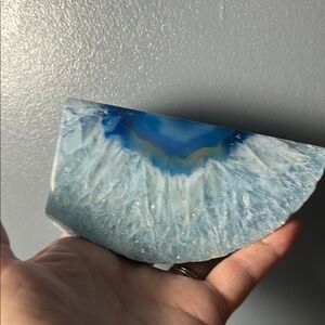 Vibrant Blue Geode Decor Accent
